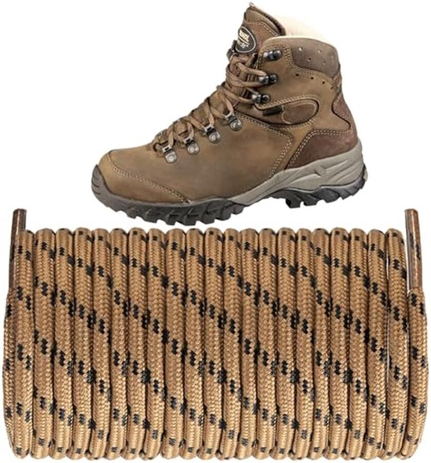 Ronde Schoenlaces Veters Wandelschoen Veters Schoenen Vastmaken Scheurvast Polyester Nylon 4 mm dik Grijs