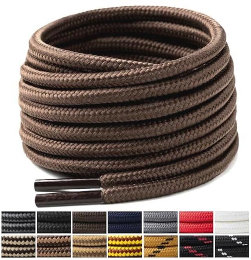 Ronde Schoenveters 4 mm Heavy Duty voor Laarzen en Hiking