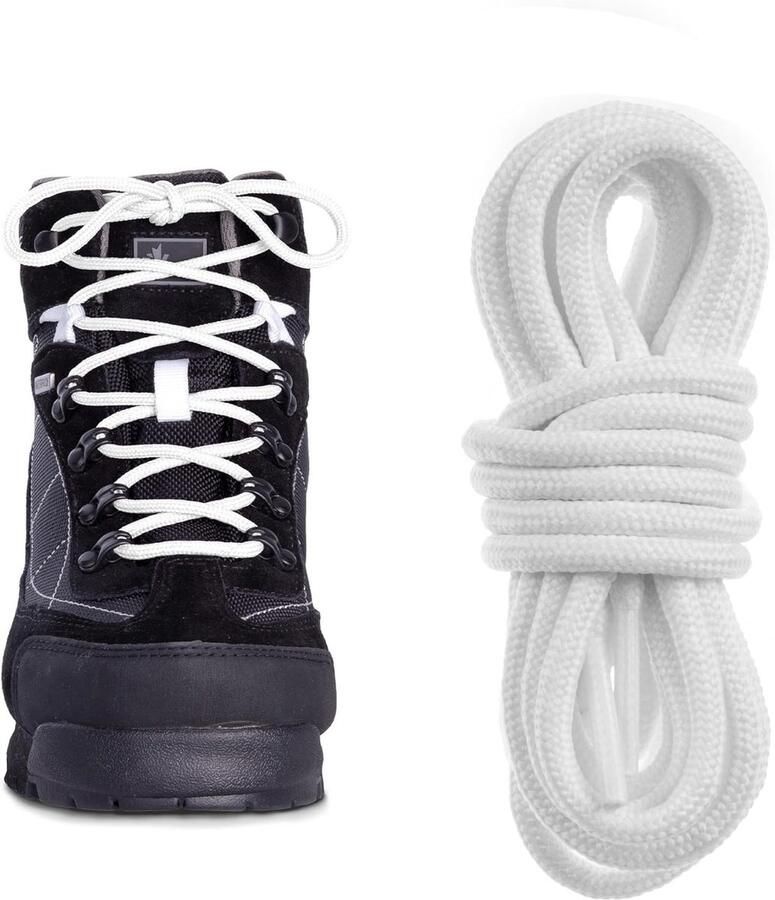 Ronde Schoenveters 4mm Dik Duurzaam Polyester voor Werklaarzen Wandelschoenen en Sneakers