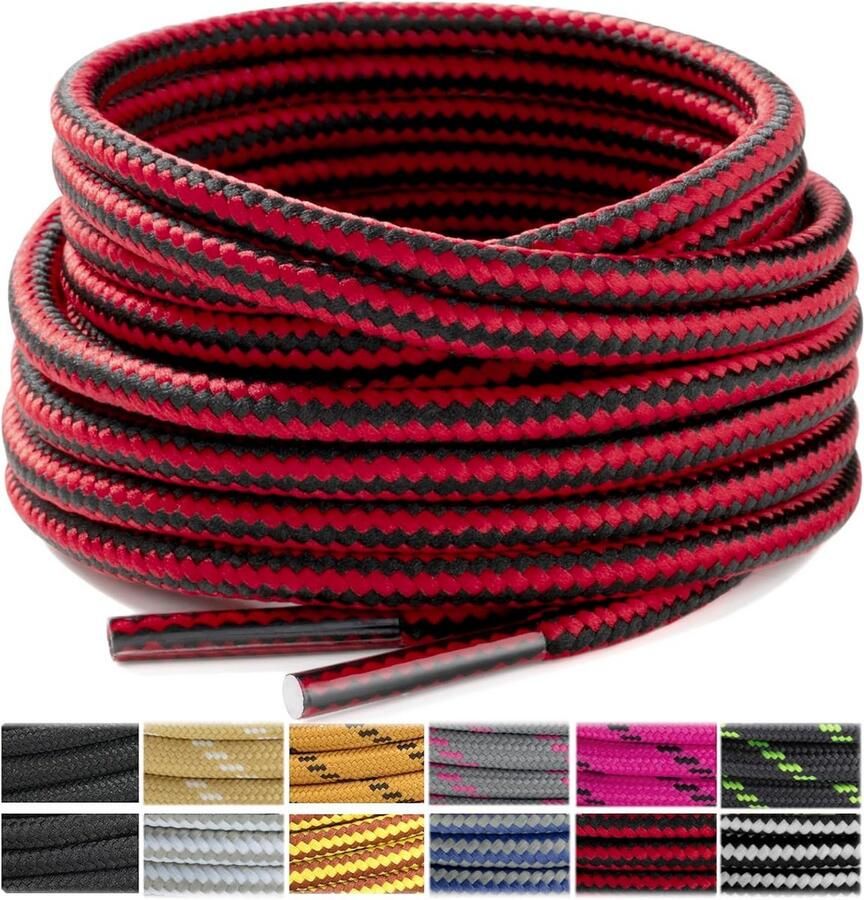 Ronde Schoenveters Duurzaam Scheurvast voor Wandelschoenen Werklaarzen Trekkingschoenen 2 Paar