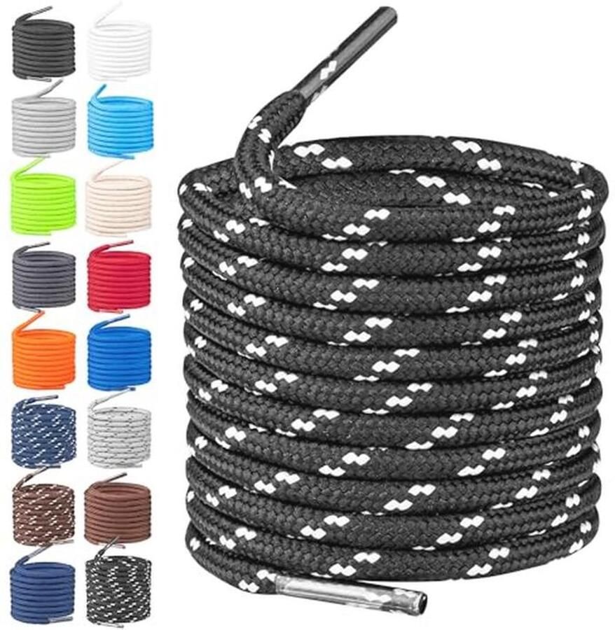 Ronde Schoenveters Extreme Duurzaam en Scheurvast 4 mm Dikte Voor Werk- en Wandelschoenen