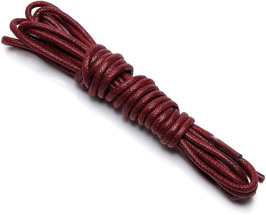 Ronde Schoenveters Veters Schoenen Vernieuwen Waxed & Waterdicht Bordeaux