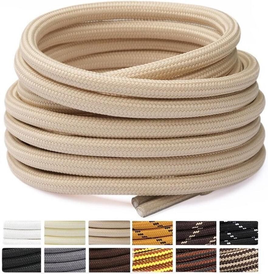 Ronde Schoenveters Veters voor Laarzen Schoenen Vernieuwen Scheurbestendig Materiaal 4.5mm Diameter Meerdere Kleuren