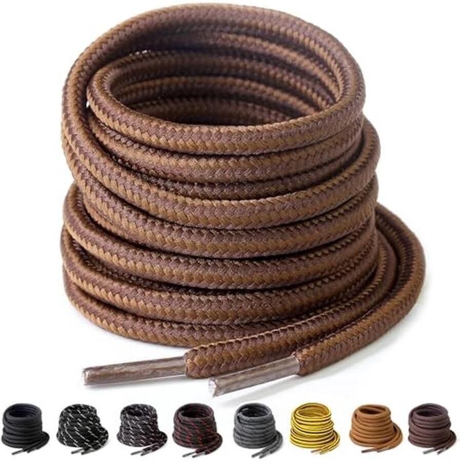 Ronde Schoenveters Veters voor Laarzen Schoenen Verstevigen Versterkte Binnenkoorden 4.5mm Dik Kleuren