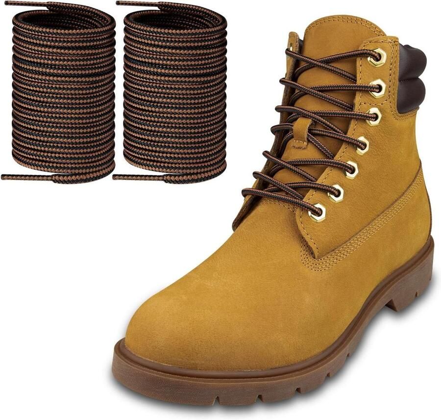 Ronde Schoenveters Veters voor Werklaarzen Laarzen Vernieuwen Verzegeldeuiteinden Bruin
