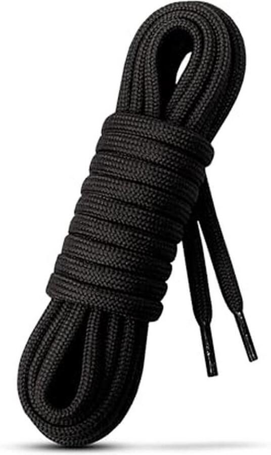 Ronde Schoenveters voor Laarzen en Werkschoenen Zwart Dikte 5 mm