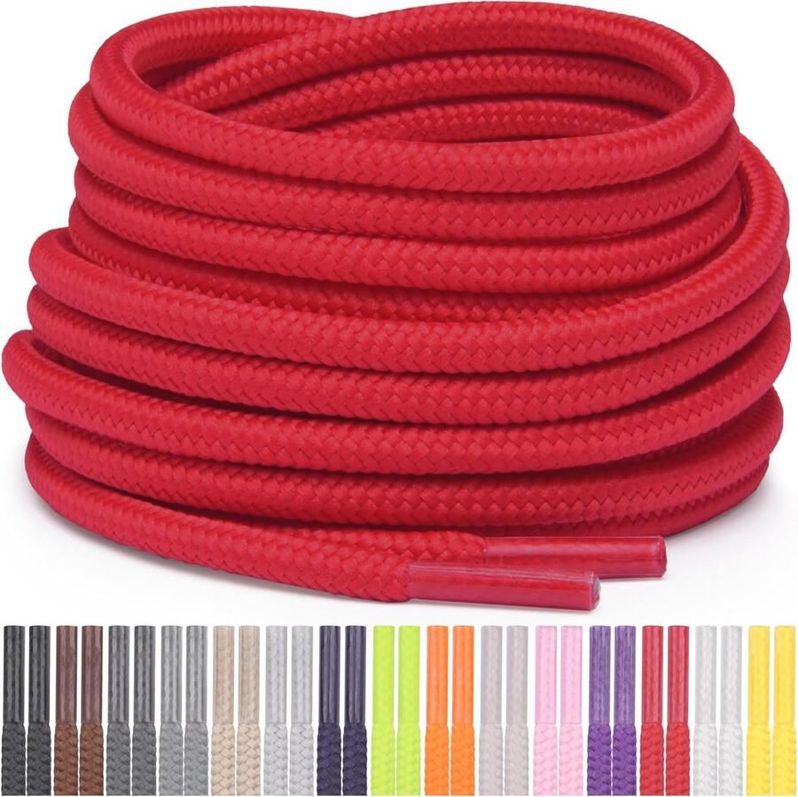 Ronde Schoenveters voor Sneakers Laarzen en Schoenen Meerdere Kleuren en Lengtes Beschikbaar