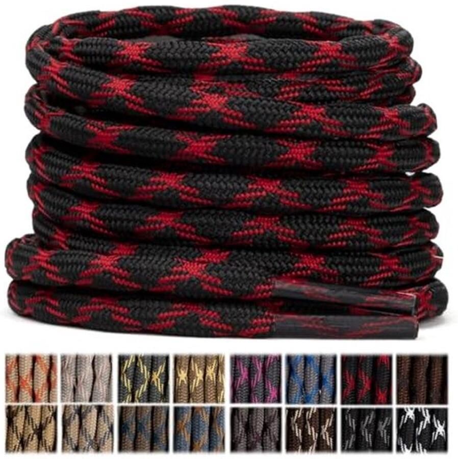 Ronde Schoenveters voor Wandelschoenen en Werkschoenen 15 Kleuren en 5 Lengtes