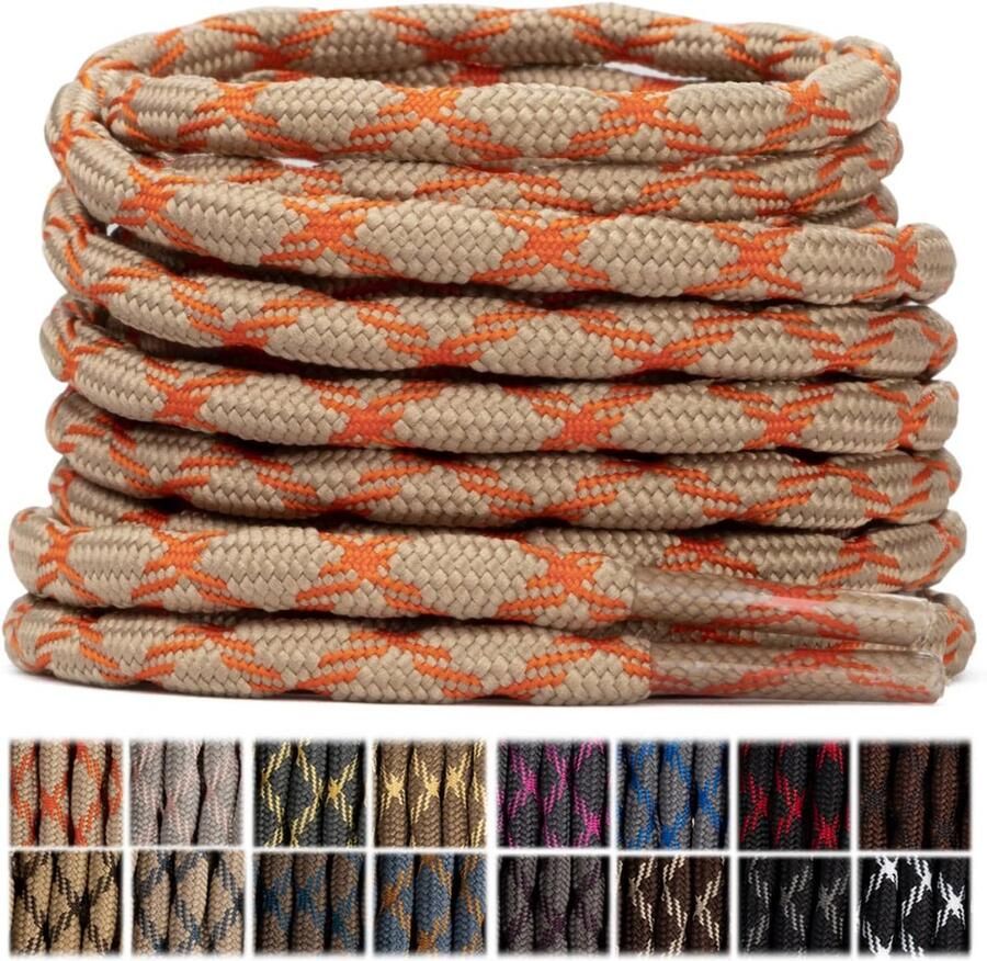 Ronde schoenveters voor Wandelschoenen en Werkschoenen Kleuren en Lengtes