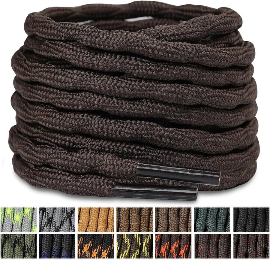 Ronde Schoenveters voor Wandelschoenen en Werkschoenen Sterk en Duurzaam (2 Paar)