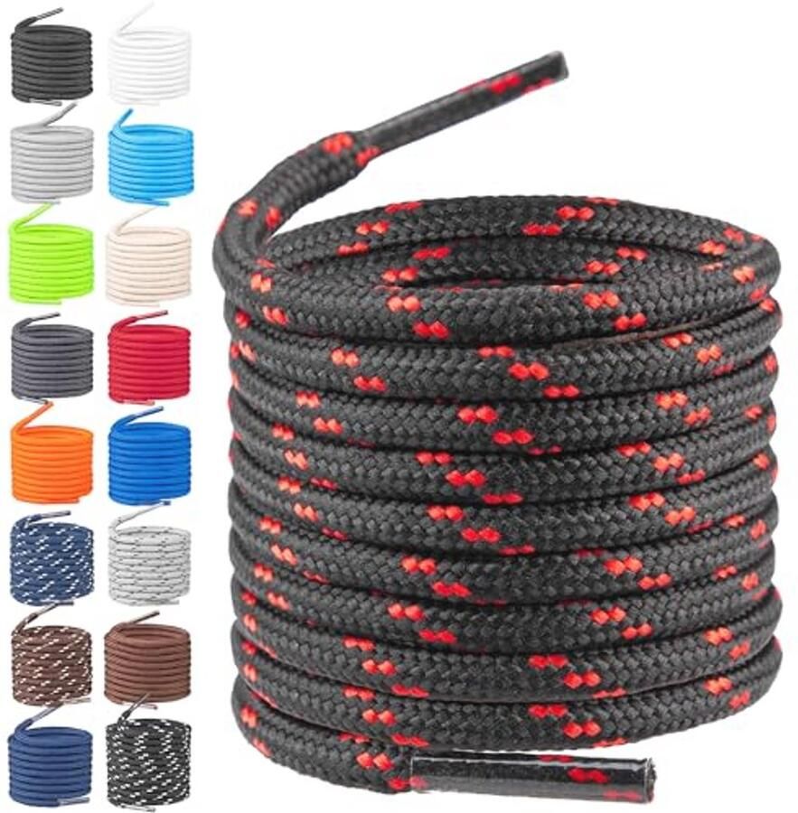 Ronde Schoenveters voor Werkschoenen en Wandelschoenen Scheurvast en Duurzaam Diameter 4 mm