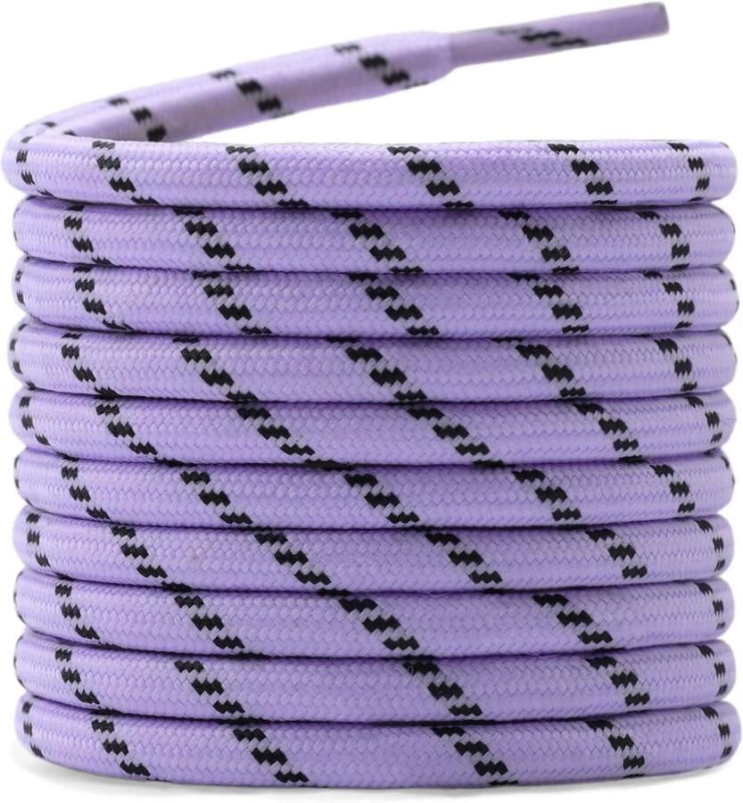 Ronde Schoenveters Wandelschoen Veters Outdoor Sport Non-slip Paars Zwart