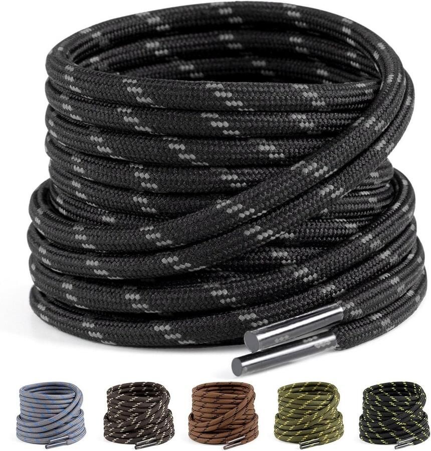 Ronde Boots Veters Sterk & Scheurbestendig voor Wandelschoenen en Werkschoenen (2 Paar)