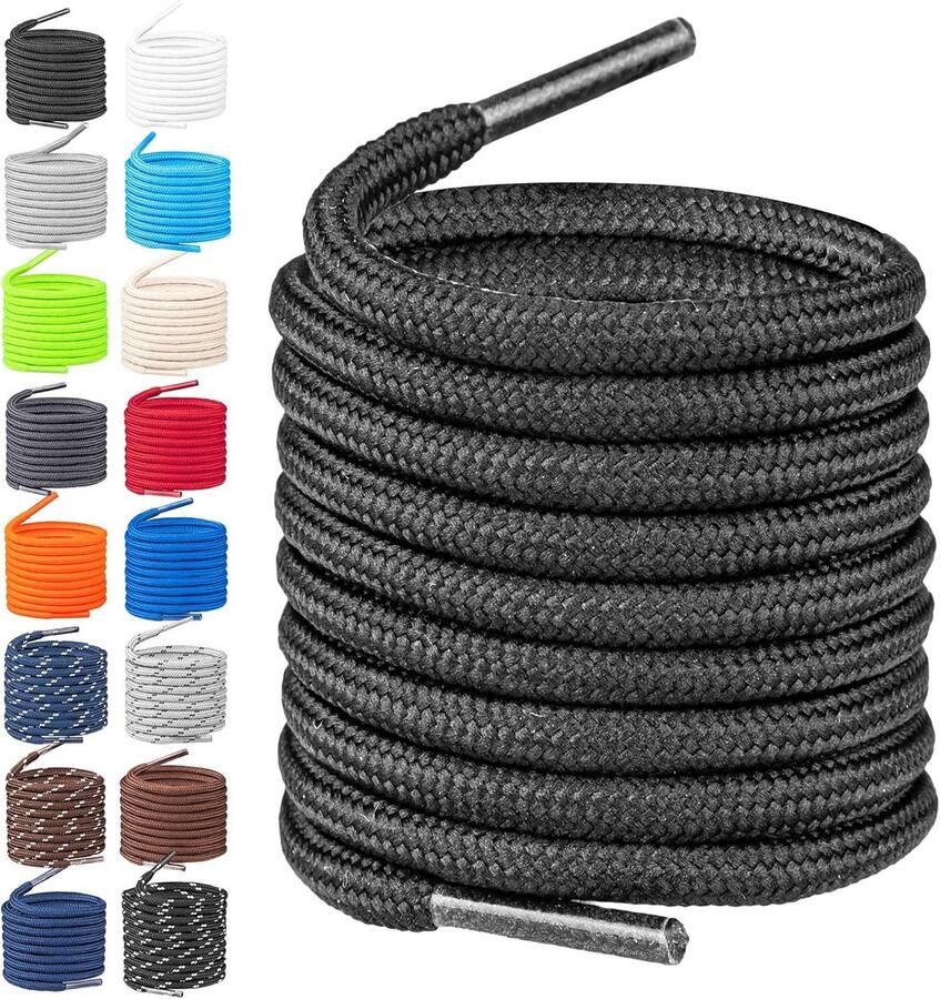 Ronde Sterke Schoenlinten 4mm Polyester voor Wandelschoenen en Werklaarzen