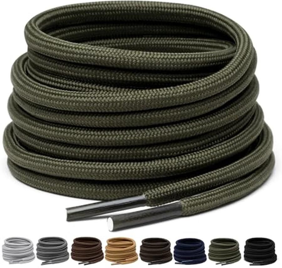 Ronde sterke schoenveters 4 mm 2 paar veters voor outdoor en wandelschoenen