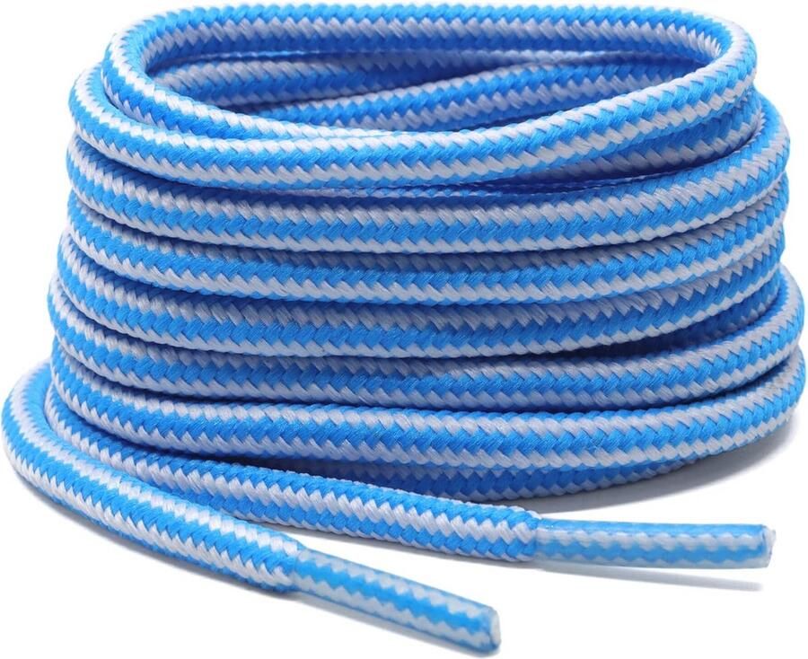 Ronde Strikvoor Veters voor Wandelschoenen en Werklaarzen Dubbelgekleurd Gestrept Ontwerp