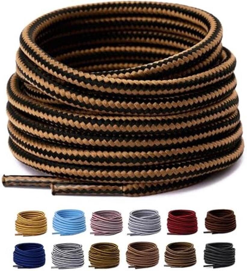 Ronde vervangende schoenveters voor wandelschoenen en werkschoenen Diameter 4 mm