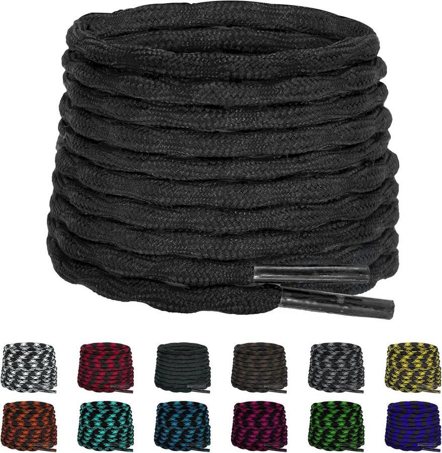 Ronde Veters 4mm voor Wandelschoenen Trekking en Werklaarzen Antislip