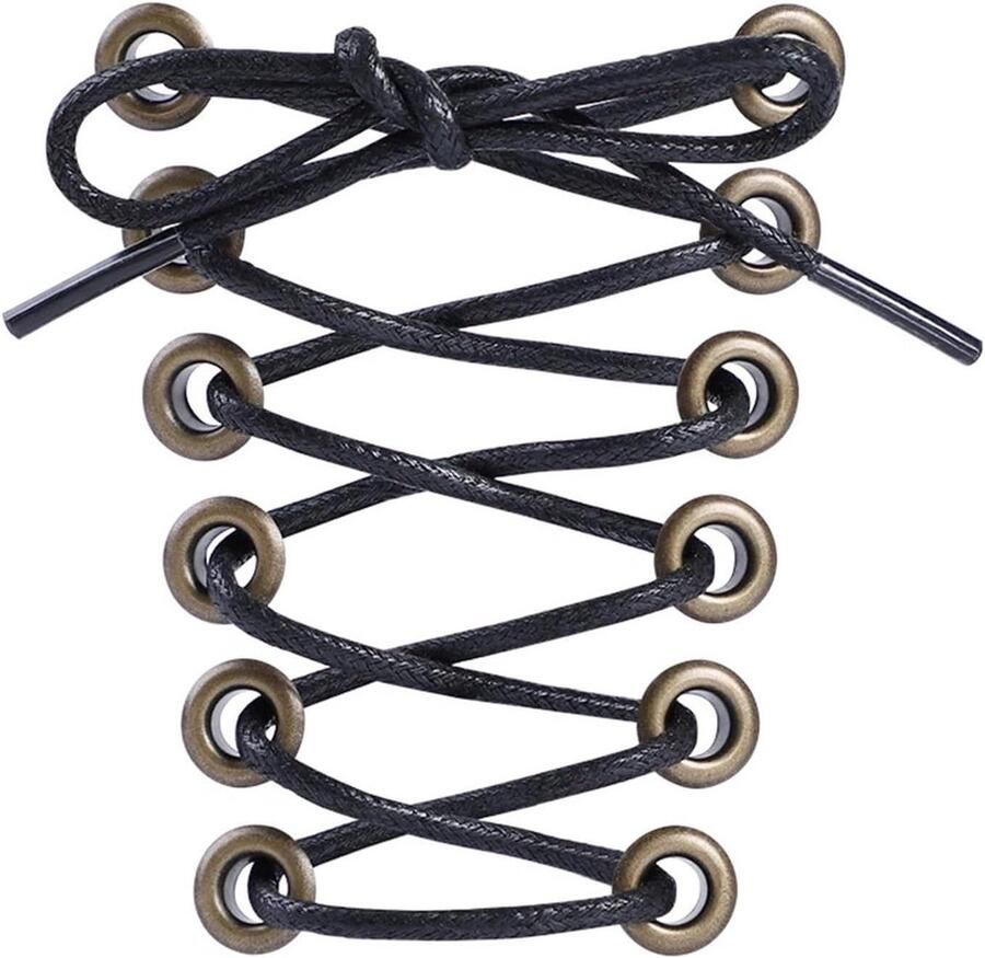 Ronde Veters Gecoate Schoenveters Schoenen Vernieuwen Waterafstotende Coating Beige