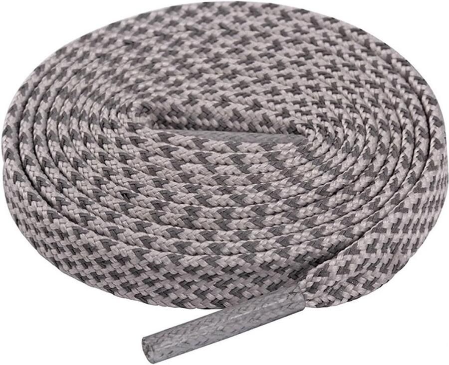 Ronde Veters Platte Schoenveters Nachtelijk Zicht Reflecterend Materiaal 2 Paar Zwart