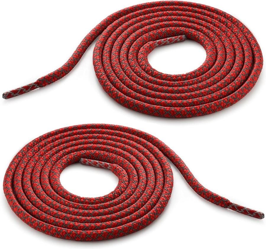 Ronde Veters Schoen Veters Dagelijks Gebruik Reflecterende Strengen Rood