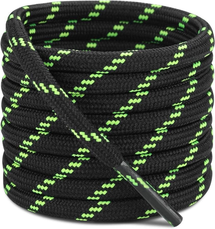 Ronde Veters Schoenlinten Schoenbanden Schoenen Verstevigen Scheurbestendig Design 4.5mm Dik Zwart