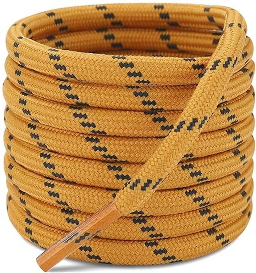 Ronde Veters Schoenrie Outdoor Activiteiten Scheurbestendig Design 4.5mm Dik Zwart