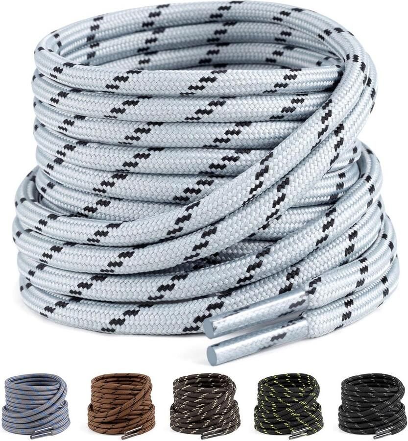 Ronde Veters Schoenrie Outdoor Activiteiten Scheurbestendig Dubbellaags 4.5mm Dik Kleuren