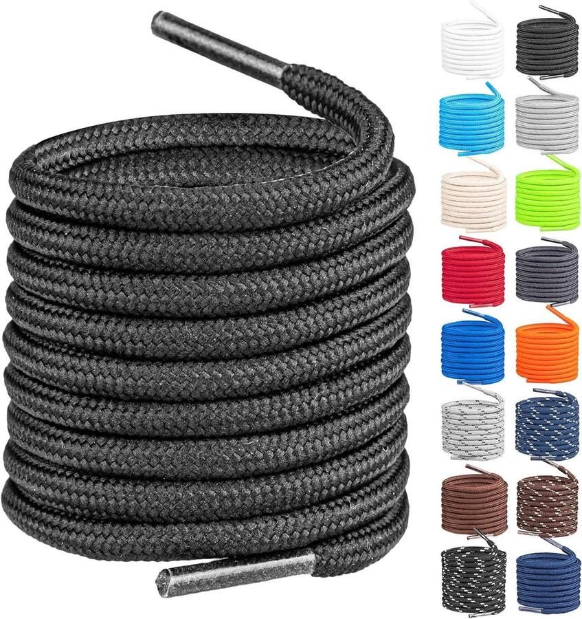 Ronde Veters Schoenveters Dagelijks Gebruik Scheurvast Materiaal 4 mm Diameter Kleuren