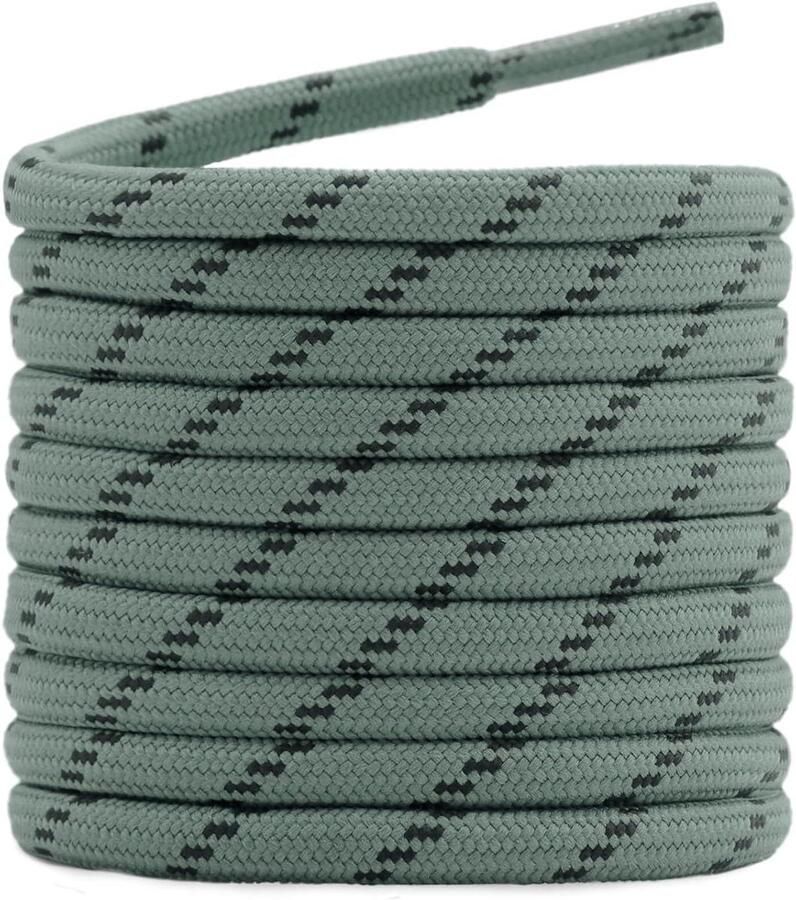 Ronde Veters Schoenveters Outdoor Schoenen Non-slip Grip Lichtgrijs Zwart