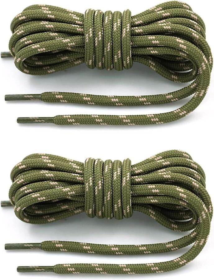 Ronde Veters Schoenveters Outdoor Wandelen Dicht Geweven 2 Paar Zwart Rood