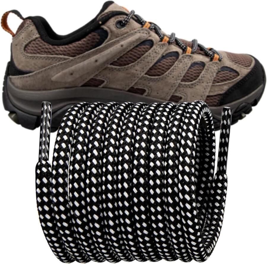 Ronde Veters Schoenveters Wandelschoenen Duurzaam Zwart