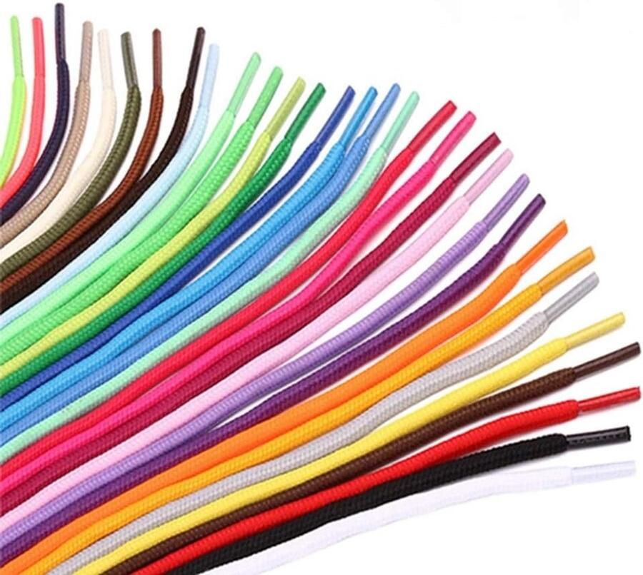 Ronde veters van polyester Ø 5 mm 36 kleuren 36 stuks lange veters voor schoenen en sneakers