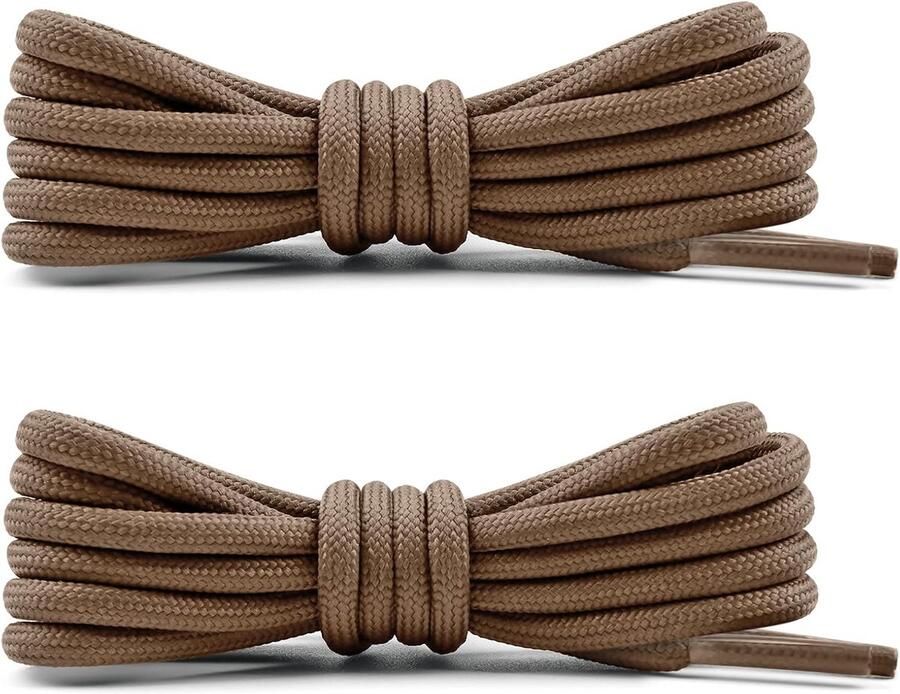 Ronde Veters voor Wandelschoenen en Laarzen 5 mm Dik) 2 Paar in Bruin
