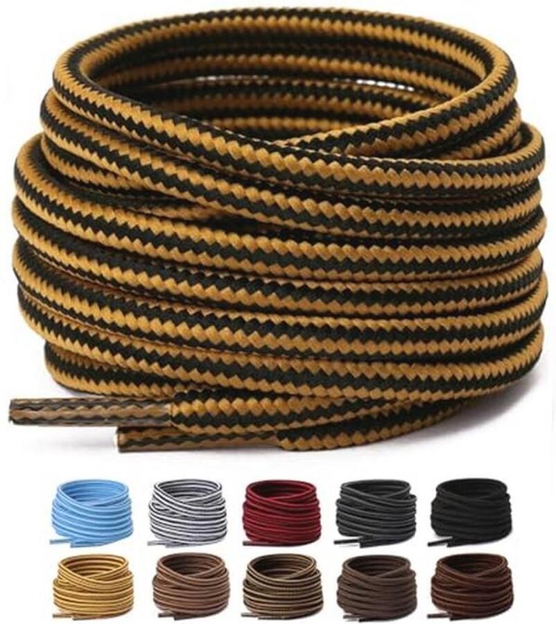 Ronde veters voor werkschoenen en wandelschoenen scheurbestendig en duurzaam