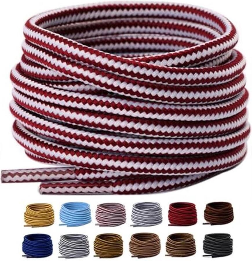 Ronde Veters voor Werkschoenen en Wandelschoenen Sterk en Duurzaam 2 Paar 4 mm