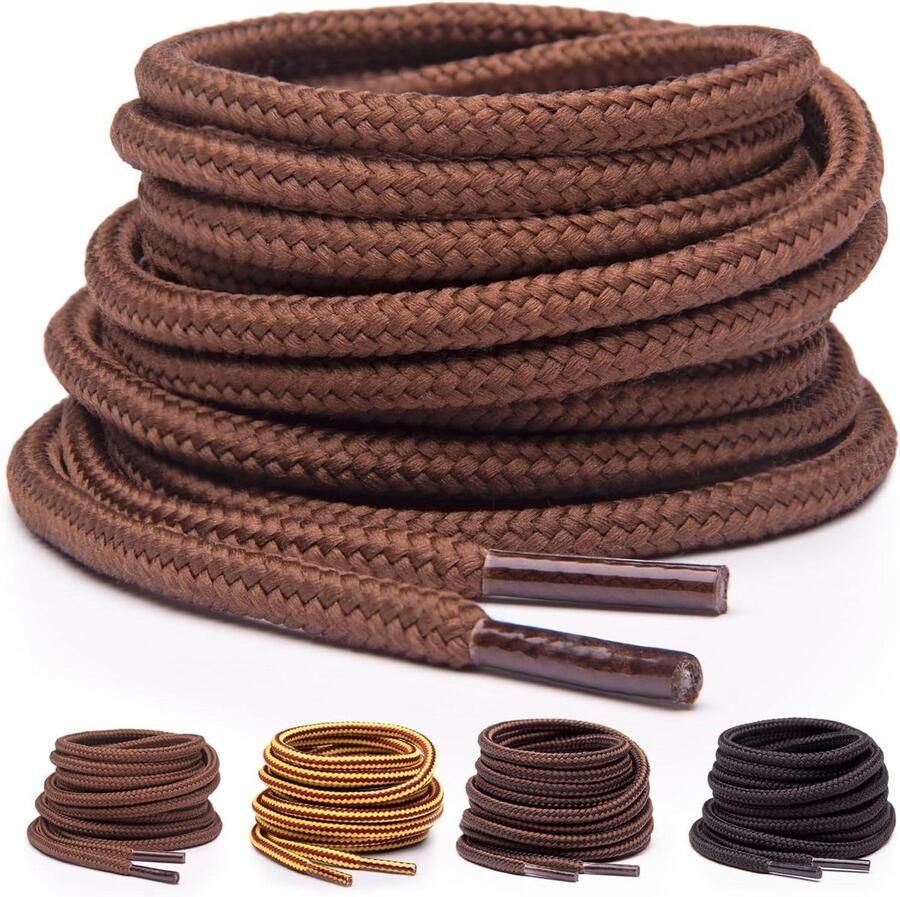 Ronde Zware Schoenveters voor Laarzen Werkschoenen en Wandelschoenen 3 Paar