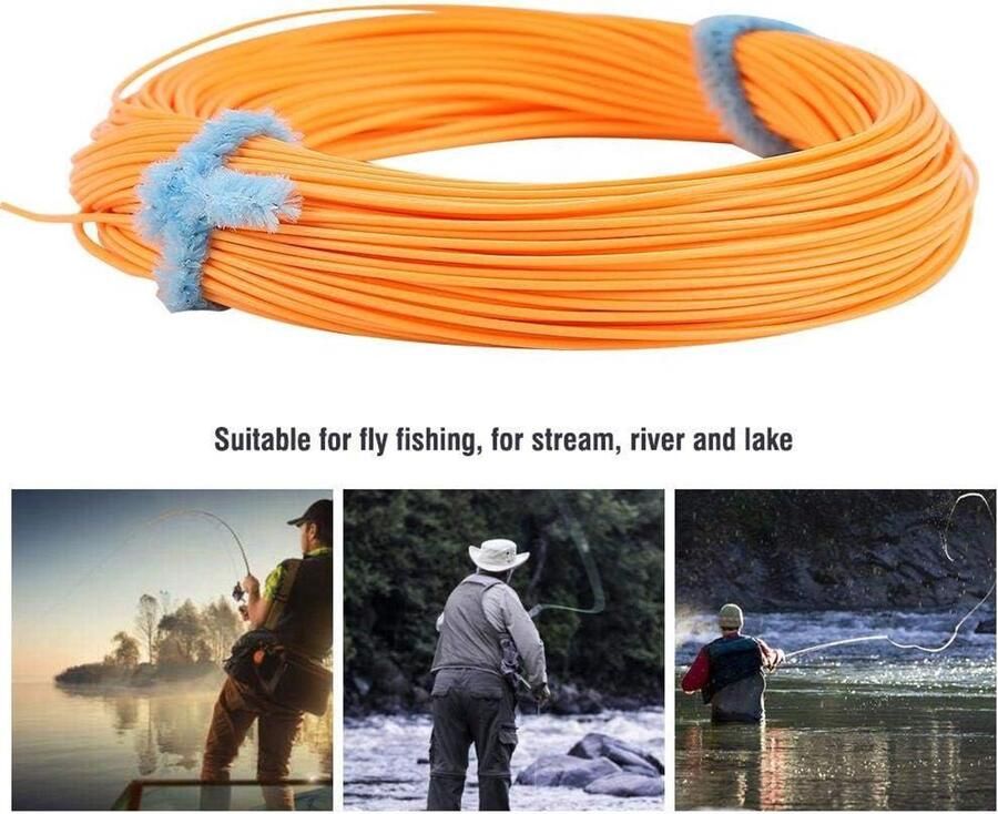 Ronte Nylon Vliegensnoer voor Stream River Lake 30M WF 4 5 6 7 8 Lichtgewicht en Duurzaam