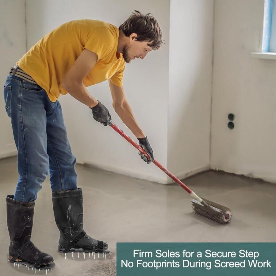 Ronte Tuinschoenen voor beluchting met spijkers verstelbare bandjes sandaal ontwerp gazonbeluchting zwart 42mm