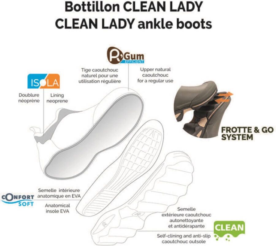 Rouchette Neopreen Laars Laag Clean Lady 778 Grijs - Foto 3