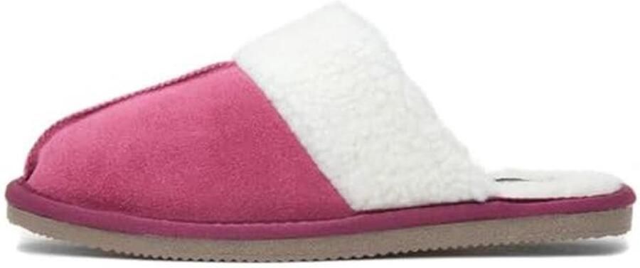 Roze Dames Slipper 38 EU van Suède met Imitatiebont en Traagschuim