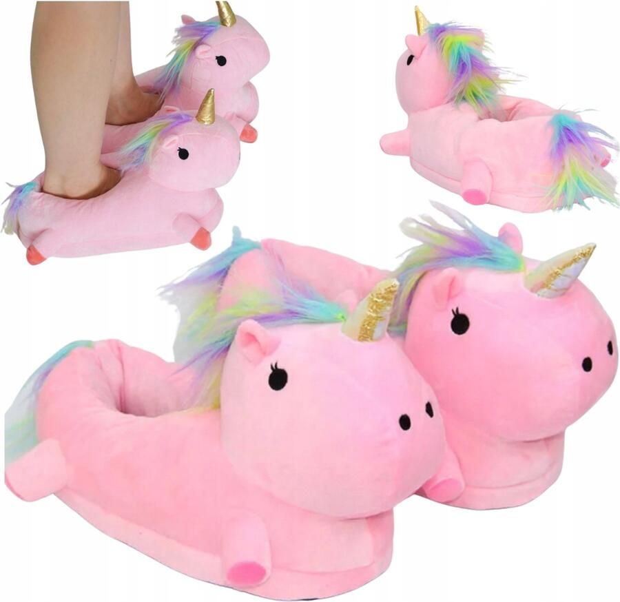 Roze Eenhoorn Pantoffels Unisex Warm & Comfortabel