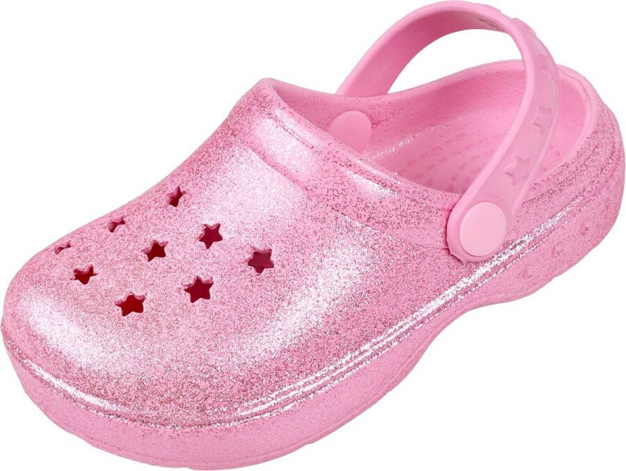 PRODUKT Roze glitter slippers voor meisjes