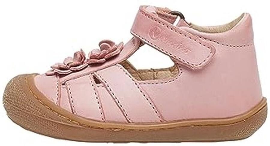 Roze halfgesloten sandalen met bloemen voor meisjes