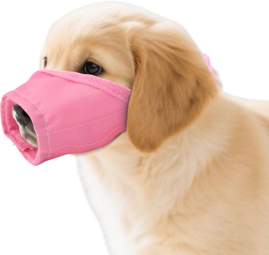 Roze Hondenmuil voor Kleine Honden Ademend en Verstelbaar Anti-Bijten Muil voor Puppy en Chihuahua