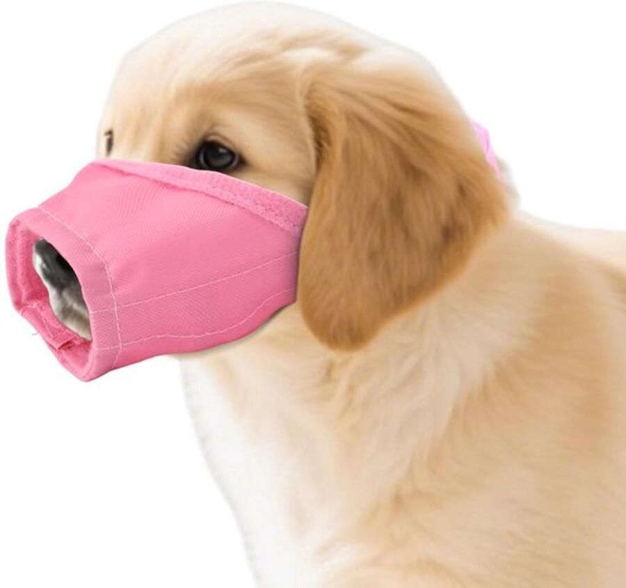 Roze Hondenmuil voor Kleine Honden Ademend en Verstelbaar Anti-Bijten Muil voor Puppy en Chihuahua