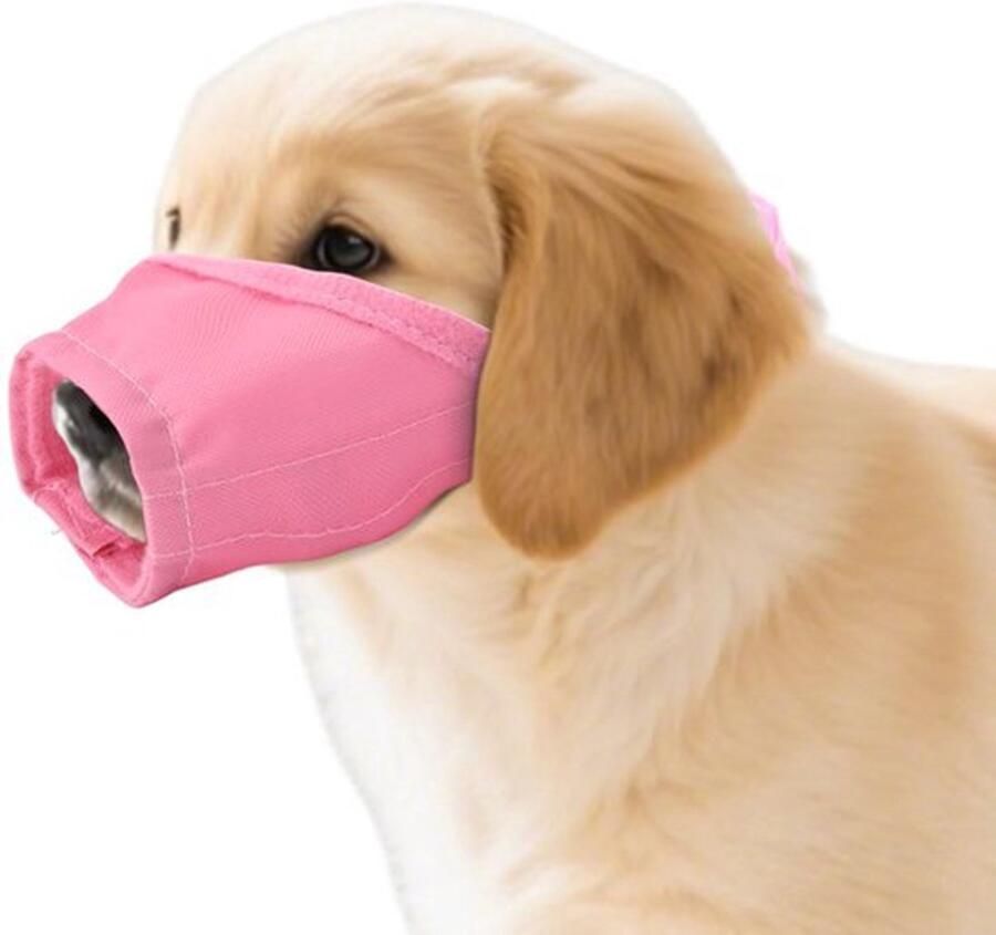 Roze Hondenmuil voor Kleine Honden Ademend en Verstelbaar Anti-Bijten Muil voor Puppy en Chihuahua