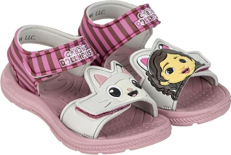 Roze Kindersandalen met Gabby's Dollhouse Print voor Meisjes