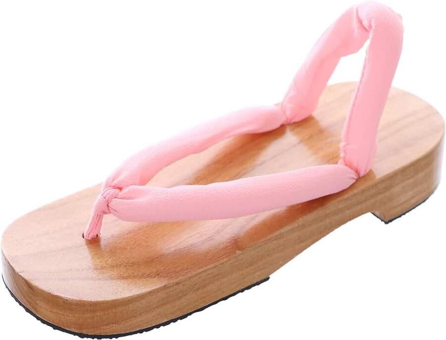 Roze licht hout origineel Japan Geta sandaal Tabi Kimono Geisha Kendo Teenslippers Schoenen