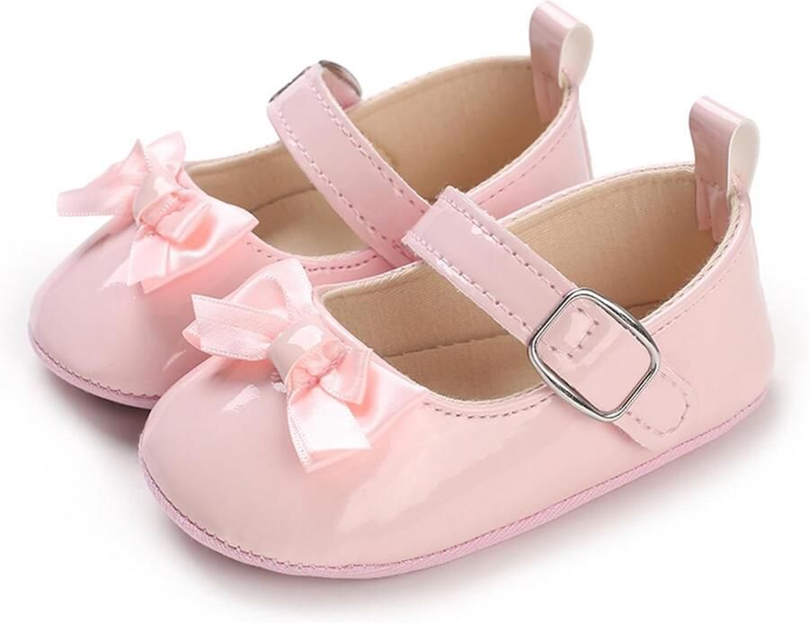 Roze Mary Jane Schoentjes voor Baby Meisjes met Antislip Zool Eerste Wandelschoenen
